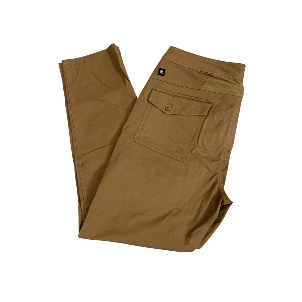 Roark Pants Mens 34x30 Brown  Drawstring Layover Traveler Casual Activewear